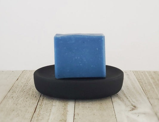 Blue colored handmade soap
