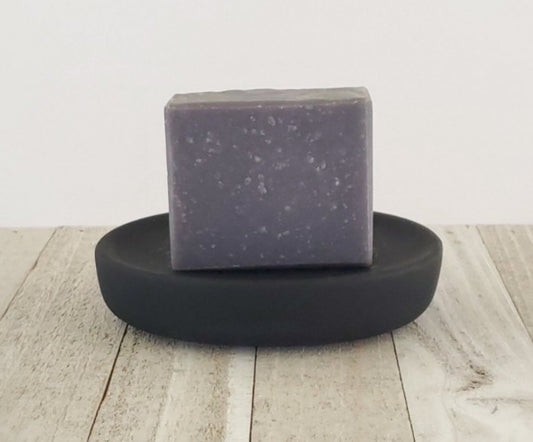 Blackberry colored handmade soap