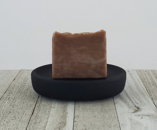 Light brown gold colored handmade soap