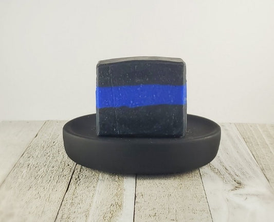 thin blue line in center of black soap